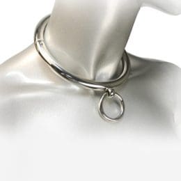 METAL HARD - BDSM NECKLACE WITH RING 10CM 2